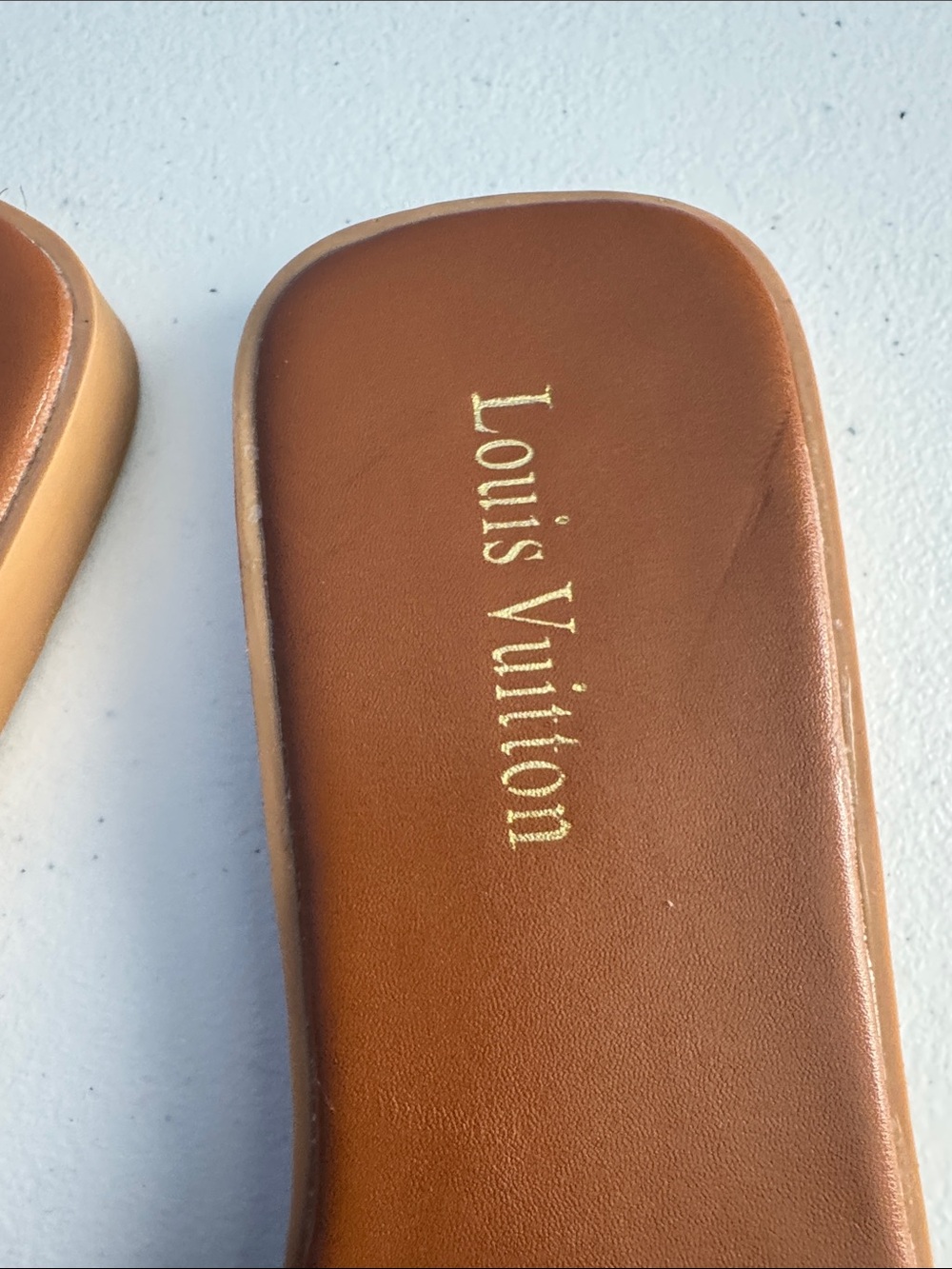 Louis Vuitton Brown and Dark Brown Damier Padlock Slide Sandals - Picture 4 of 10